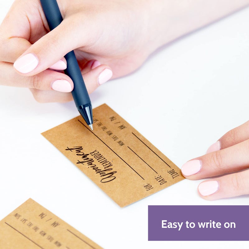 T MARIE 200 Appointment Reminder Cards - Kraft Style for Business, Hair Salon, Dental Office, Massage Therapist, Grooming, Hairdresser, Medical Doctors and More - Bulk Pack of Your Next Appointment Cards â€¦ - Image 5